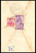 Malaya, BMA, Johore, 1949, Airmail, Sent To India, Air Mail, Various Postmark, King, Queen, Colony, British. - Malaya (British Military Administration)