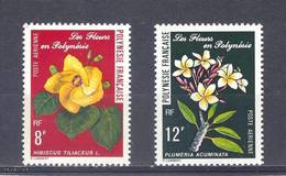 (S1191) FRENCH POLYNESIA, 1977 (Flowers). Complete Set. Mi ## 240-241. MNH** - Unused Stamps