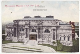 New York City NY, Metropolitan Museum Of Art Building Front View 1910s Vintage Postcard - Museos