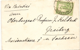 Hellas Greece 5 Lepta Type II , Athens, 22. Dek 10, Business Card Cover To Germany - Briefe U. Dokumente