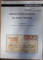 North German Confederation Collection, Illustrated Specialized Auktions-Katalog Köhler 2001 115 Pages, NDP - Catalogi Van Veilinghuizen