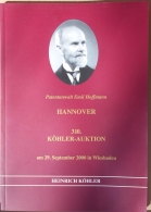 Germany, Hannover Collection,  Illustrated Specialized Auktions-Katalog Köhler 2000, 83 Pages - Catalogi Van Veilinghuizen