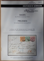 Germany, Baden & Prussia Collections,  2 Illustrated Specialized Auktions-Kataloge Köhler 1994/1995, 72+73 Pages - Auktionskataloge