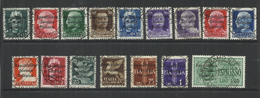 EMISSIONI LOCALI TERAMO 1944 SOPRASTAMPATI D'ITALIA ITALY OVERPRINTED SERIE COMPLETA COMPETE SET USATA USED OBLITERE' - Local And Autonomous Issues