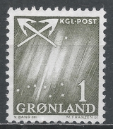 Greenland 1963. Scott #48 (M) Northern Lights And Crossed Anchors * - Ungebraucht