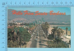 California USA - Cabrillo Blvd. Santa Barbara Used In 1963 - 2 Scans - Santa Barbara