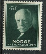 Norway 1940 10+15o Fridtjof  Nansen Issue #B15  MH - Ongebruikt