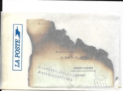 COURRIER ACCIDENTE, AVION DETERIORE 27/1/1956 Lettre Pour GENNEVILLIERS - Lettres Accidentées