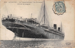 76-LE HAVRE- LE TRANSATLANTIQUE " LA PROVENCE , 190 M 40 , DE LONGEUR - Port