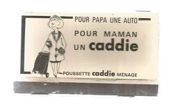 G-I-E, Tabac, Boites , Pochette D'ALLUMETTES,  Publicité, 2 Scans, Poussette CADDIE Ménage, Ateliers Réunis - Boites D'allumettes - Etiquettes