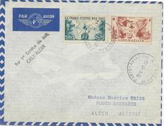 LETTRE 1947 AVEC CACHET PAR PREMIER SERVICE DE NUIT ORLY-ALGER - 1960-.... Covers & Documents