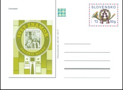 Slovakia - 2017 - World Of Stamps - Nove Mlyny Stamp Gallery In Nitra - Postcard With Hologram And Original Stamp - Ansichtskarten