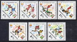 HUNGARY 1982 Football World Cup  MNH /**.  Michel 3538-44 - Unused Stamps