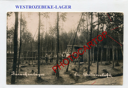 WESTROZEBEKE-Barakenlager-Camp-Carte Photo Allemande-Guerre 14-18-1 WK-Militaria-BELGIEN-Flandern- - Staden