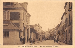 95-BEAUMONT-SUR-OISE- LA RUE DE PARIS ET LA POSTE - Beaumont Sur Oise