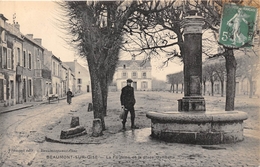 95-BEAUMONT-SUR-OISE- LA FONTAINE DE LA  PLACE GAMBETTA - Beaumont Sur Oise