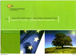 CHYPRE CYPRUS 2016 Notice Europa " Ecology In Europe - Think Green " Folder Ordner Prospectus 2 Scans - 2016