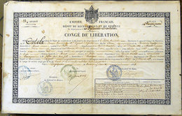 1863 Empire Français Congé De Libération François Catalan De Molitg Campagne D'Italie Signatures Généraux Cachets - Documenti Storici
