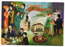 MEGEVE--environ 1969 (d'après Le Texte Au Verso) -- Casino--carte Publicitaire Du Casino ...pas Très Courante - Megève
