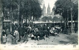 N°53319 -cpa Caen -la Place Du Parc Un Jour De Foire- - Fairs