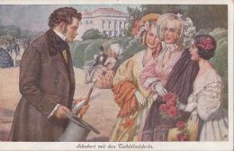 CPA ILLUSTRATIONS, SCHUBERT- SCHUBERT AND THE SCHOOL WOMEN - Schubert