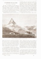 CATASTROPHES DANS LES ALPES  Deux Drames AU MONT-CERVIN   1890 - Alpes - Pays-de-Savoie