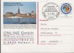 3128    Entero Postal Dusseldorf 1985  Ifsda-Kongress - Illustrated Postcards - Used