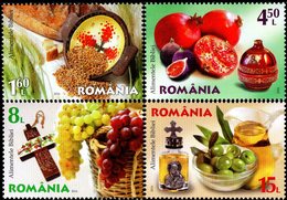 Romania - 2016 - Live Healthy - Bible Food - Mint Stamp Set - Nuovi