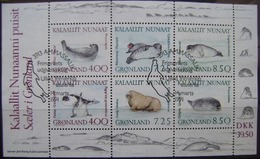 GROENLANDIA - H.BLOQUE IVERT Nº3 USADA - FAUNA MARINA FOCAS (R126) - Used Stamps