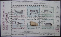 GROENLANDIA - H.BLOQUE IVERT Nº3 USADA - FAUNA MARINA FOCAS (R126) - Gebraucht