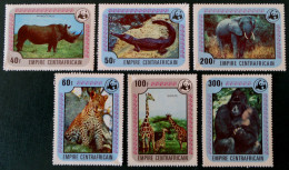 WWF - ANIMAUX EN PERIL 1978 - NEUFS ** - YT 328/33 - MI 532/37 - República Centroafricana