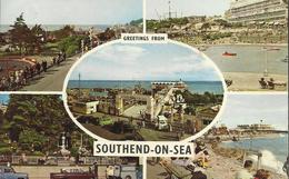 Greetings From Southend-On-Sea - Carte 14 X 9 - Destination France 1964 - Flamme "Golden Jubilée 1964 Southend-On-Sea" - Southend, Westcliff & Leigh