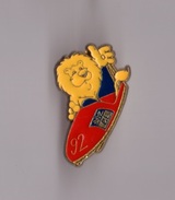 Pin's Banque / Crédit Lyonnais 1992 (mascotte Lion Bobsleigh) - Banks