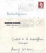 843  2 Lettres De Seyssel Hte Savoie 1 En Franchise L'autre Non Pour ORTF - Civil Frank Covers