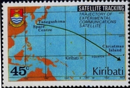 SPACE-SATELLITE TRACKING-TRAJECTORY OF COMMUNICATION SATELLITE-KIRIBATI-MNH-H1-46 - Oceania