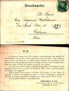 88086) Cartolina Con 5 C. Perfin Delle Seterie E Ricami Svizzeri - Schweizer & Co.-viaggiata - Gezähnt (perforiert)
