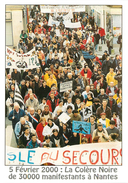 Dept 44  Nantes * 5 Février 2000 La Colére Noire 3000 Manisfestants à Nantes     ( Scan Recto Et Verso ) - Nantes