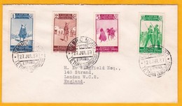 1937 - Enveloppe De Tetouan (Barrio Moro) , Maroc Espagnol Vers Londres, Grande Bretagne - Affrt à 18 C - Marruecos Español