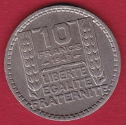 France 10 Francs Turin Grosse Tête - 1947 -  Rameaux Courts - SUP - Andere & Zonder Classificatie