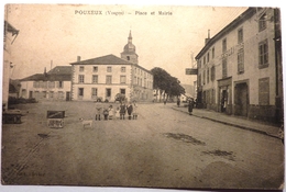 PLACE ET MAIRIE - POUXEUX - Pouxeux Eloyes