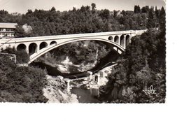 CPSM Dentelée - ALBI (74) - Aspect Du Pont Sur Le Chéron En 1957 - Alby-sur-Cheran