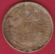 France 20 Francs Georges Guiraud - 1950 B - 3 Faucilles - Other & Unclassified