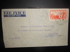 Indochine Lettre De Saigon 1938 Pour Malakoff - Aéreo