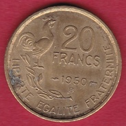 France 20 Francs G. Guiraud - 1950 B - 4 Faucilles - Andere & Zonder Classificatie