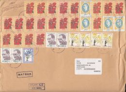 5106FM- POINSETTIA, CROCUS FLOWERS, KEMAL ATATURK, STAMPS ON COVER, 2001, TURKEY - Brieven En Documenten