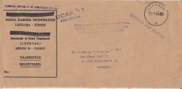 5127FM- FREE POSTAL OFFICE CORRESPONDENCE, REGISTERED COVER, 1985, CYPRUS-TURKEY - Covers & Documents