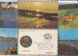 58751- ILLUSTRATED CLOSED LETTER, FLOWERS, TOURISTICAL SITES, BEACH, BRIDGE, 1982, TURKEY - Brieven En Documenten