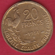 France 20 Francs G. Guiraud - 1951 B - SUP - Sonstige & Ohne Zuordnung