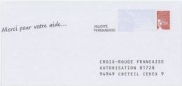 France PAP Réponse  Luquet RF 0206285 Croix Rouge Française Red Cross - Listos Para Enviar: Respuesta /Luquet