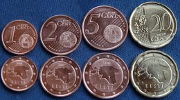 Estland Estonia 2017 1 Cent, 2 Cent, 5 Cent, 20 Cent -  UNC - Estonia